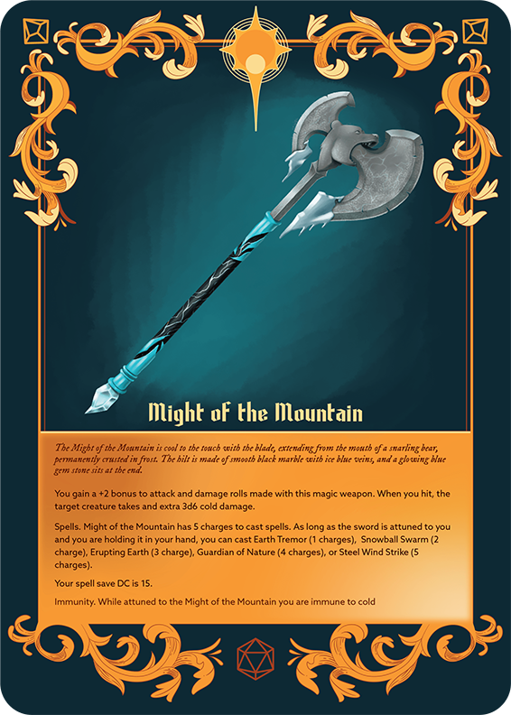 might of the mountain equipment card